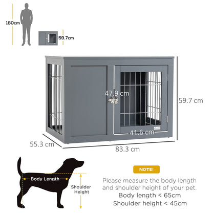 PawHut Furniture Style Dog Crate for Small and Medium Dogs