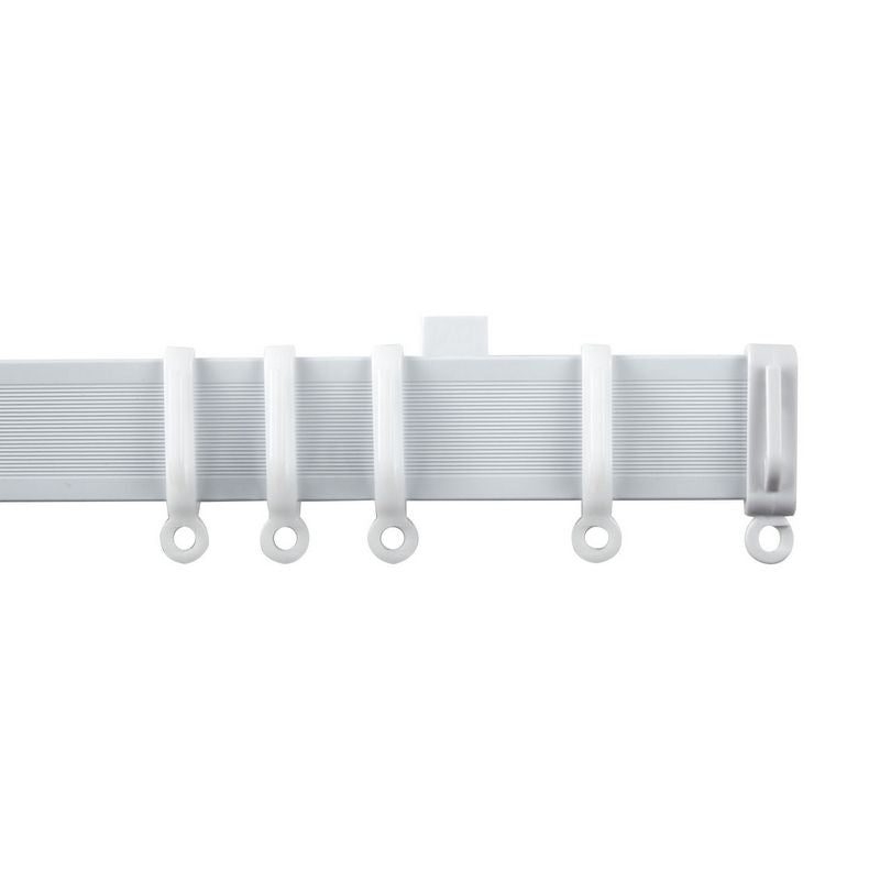 Speedy Streamline 120cm Straight Curtain Track - White