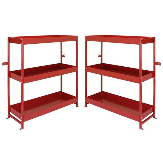 Raven Steel Van Shelvings 116cm - Red Set Of Two Volcano 116cm by Raven