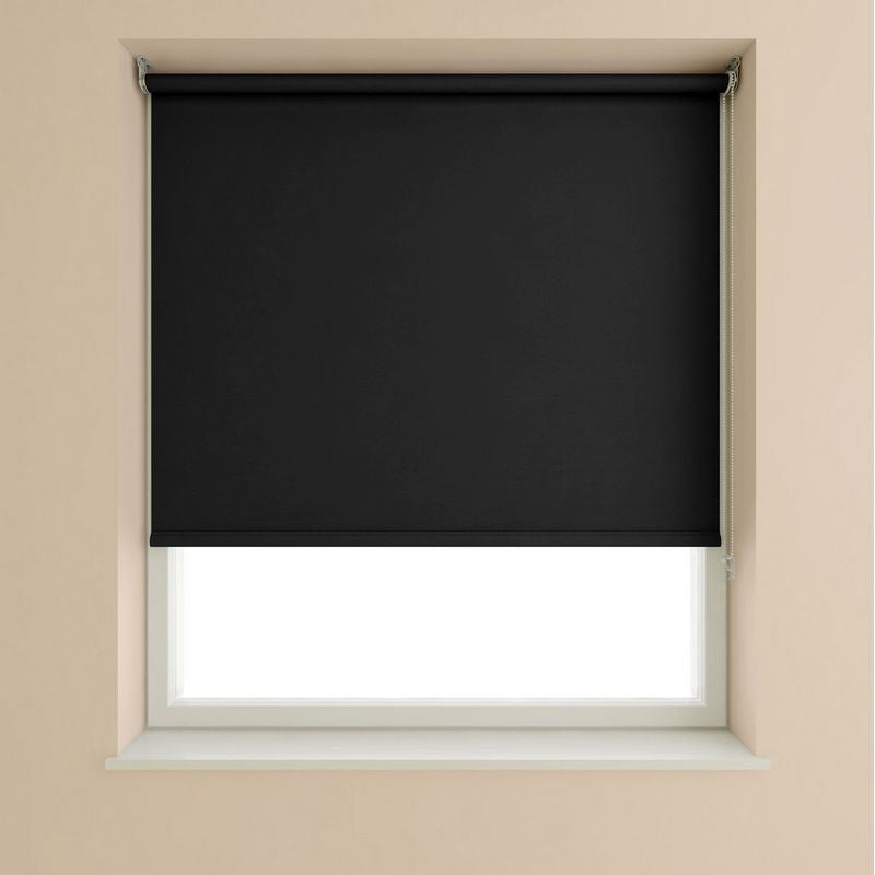 Speedy Blackout Roller Blind Black - 60cm Width