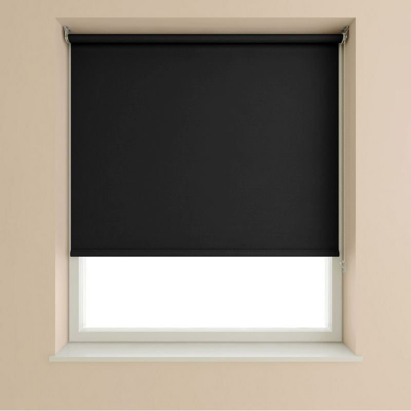 Speedy Blackout Roller Blind Black - 90cm Width