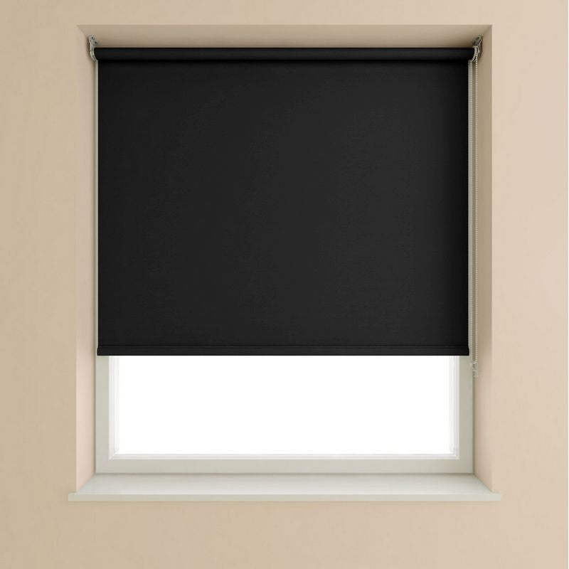 Speedy Blackout Roller Blind Black - 150cm Width