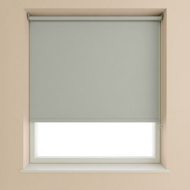 Speedy Blackout Roller Blind Light Grey - 90cm Width