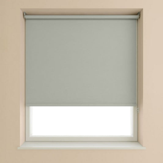 Speedy Blackout Roller Blind Light Grey - 150cm Width