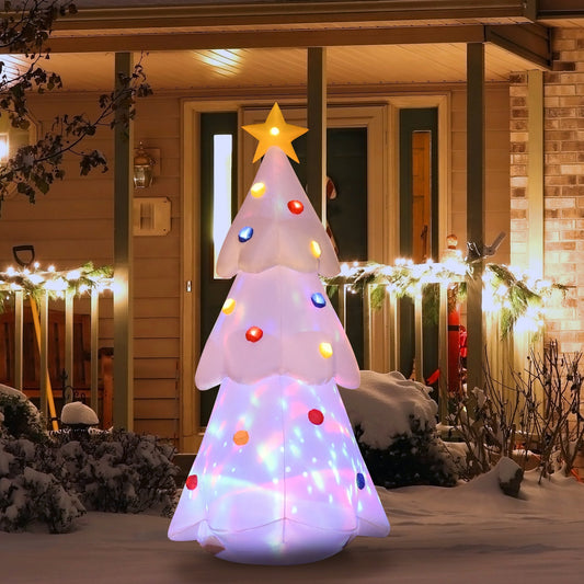 6 Foot Christmas Inflatable Tree LED Lighted for Home Indoor Outdoor Decoration White