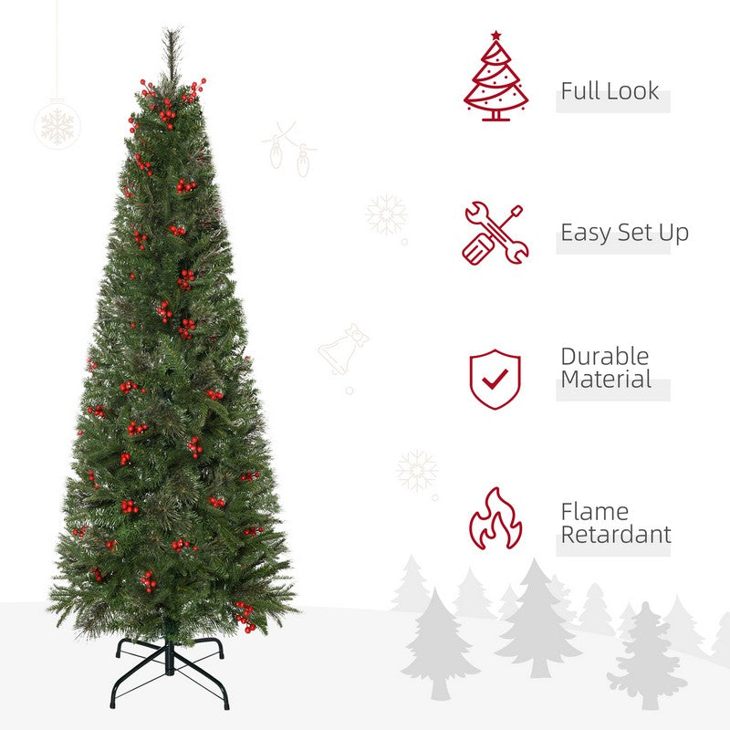 Homcom 7ft Christmas Tree Artificial - 746 Tips