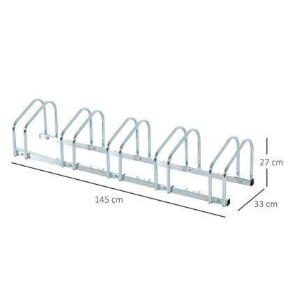 Bike Stand Parking Rack Floor or Wall Mount Bicycle Cycle Storage Locking Stand 5 Racks