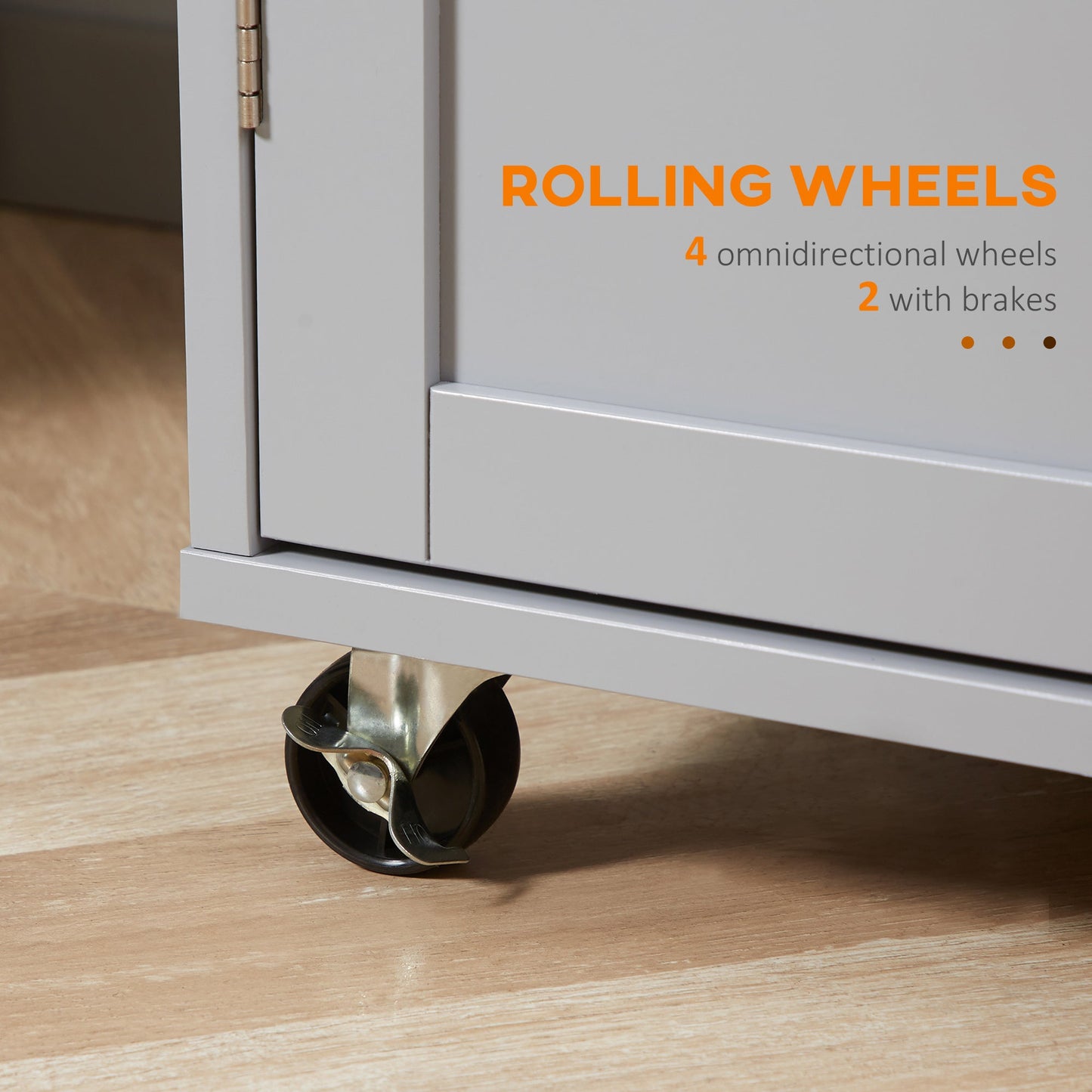 Rolling Kitchen Island on Wheels