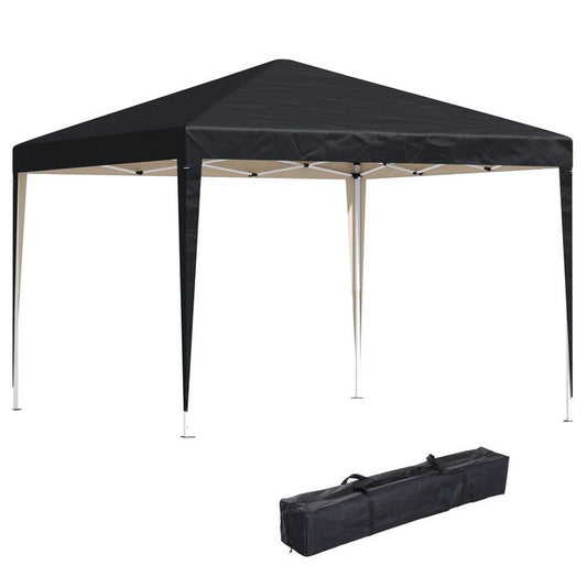 Outsunny Outsunny 3 x 3M Garden Heavy Duty Pop Up Gazebo Marquee Party Tent Folding Wedding Canopy-Black