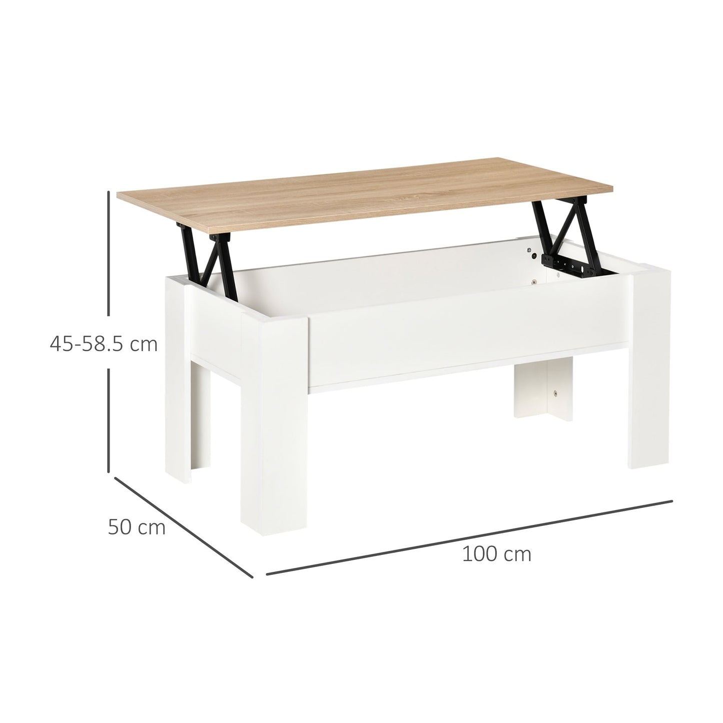 Lift Top Coffee Table with Hidden Storage Compartment