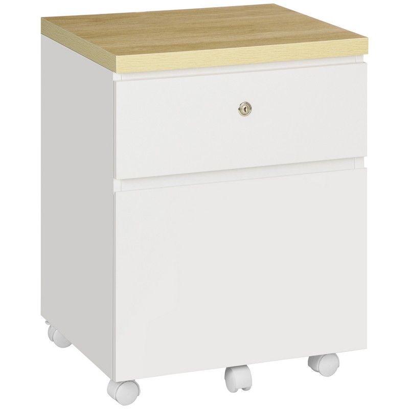 Vinsetto Vinsetto 2-Drawer Filing Cabinet with Lock