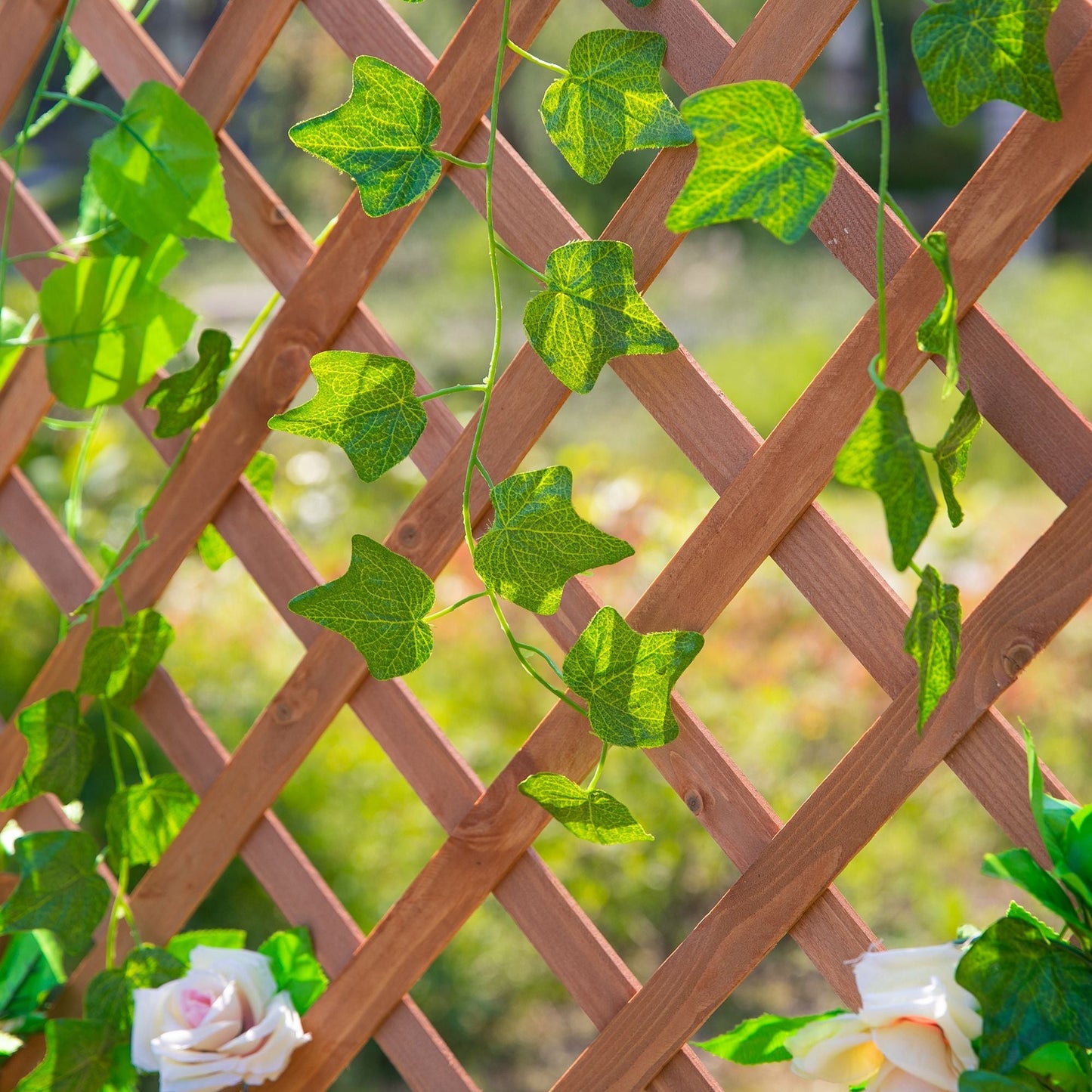 Wooden Gardening Display Flower Planter Stand Trellis Shelf