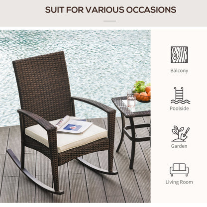 Outdoor PE Rattan Rocking Chair