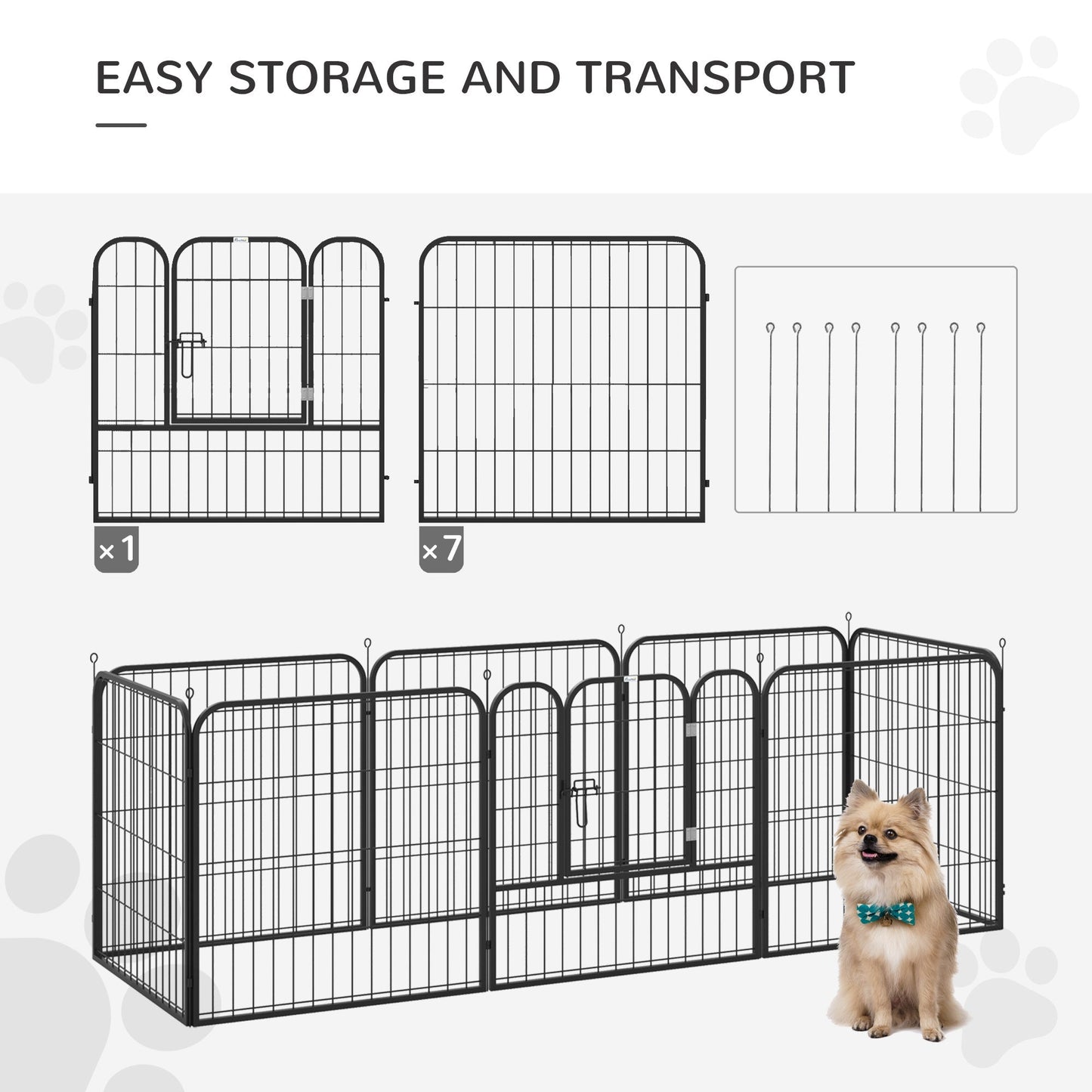 PawHut Heavy Duty Puppy Play Pen