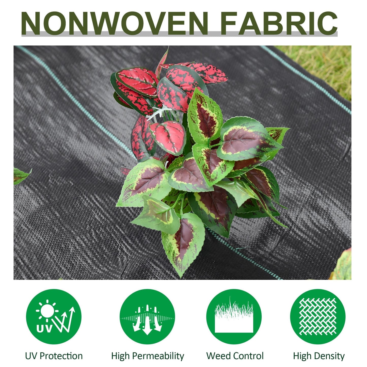 2x50m Gardener Premium Weed Barrier Landscape Fabric Durable & Heavy-Duty Weed Block Gardening Mat