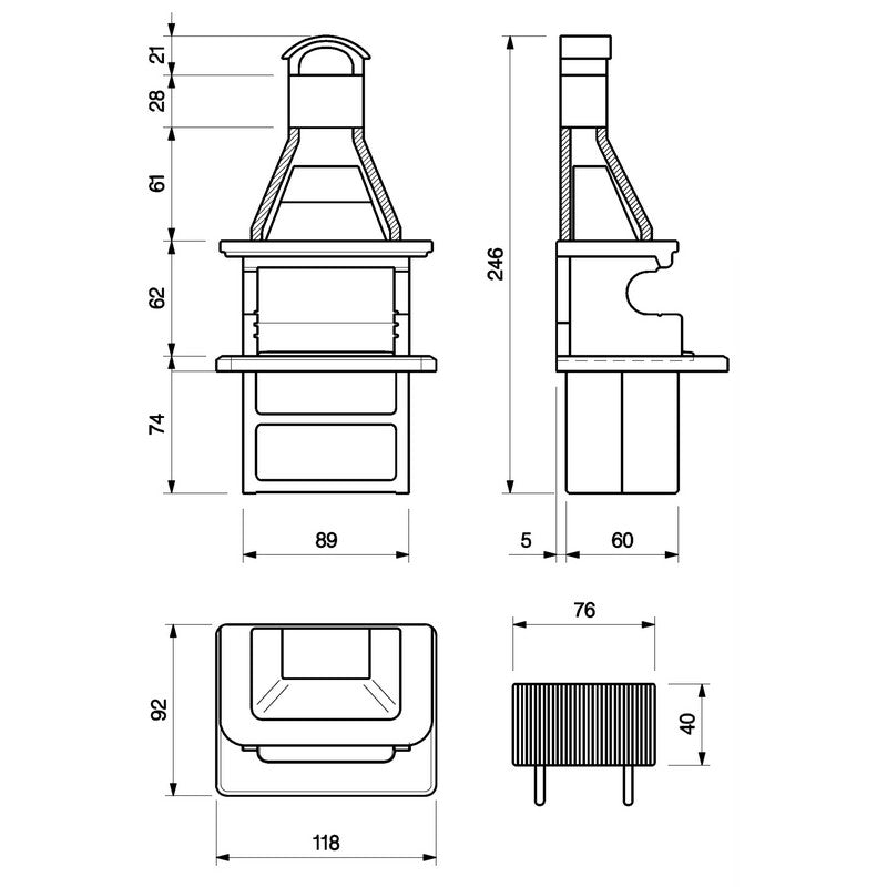 Palazzetti Portorose Garden Outdoor Oven by Palazzetti