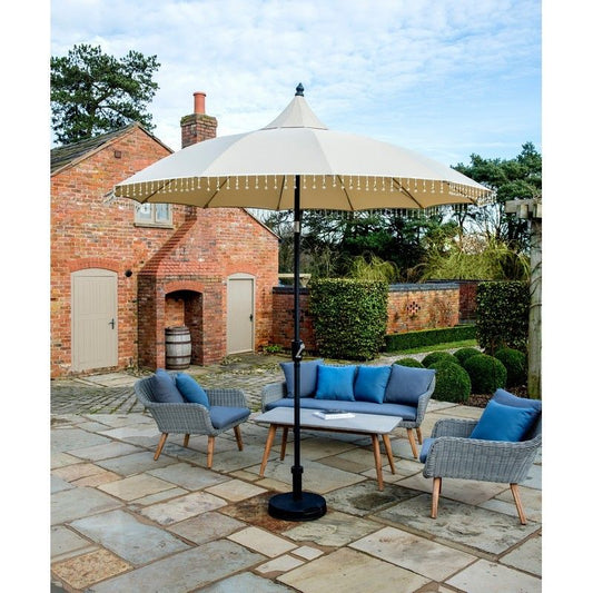 Garden Must Haves Carrousel Garden Parasol by Garden Must Haves - 2.7 x 2.7M Cream