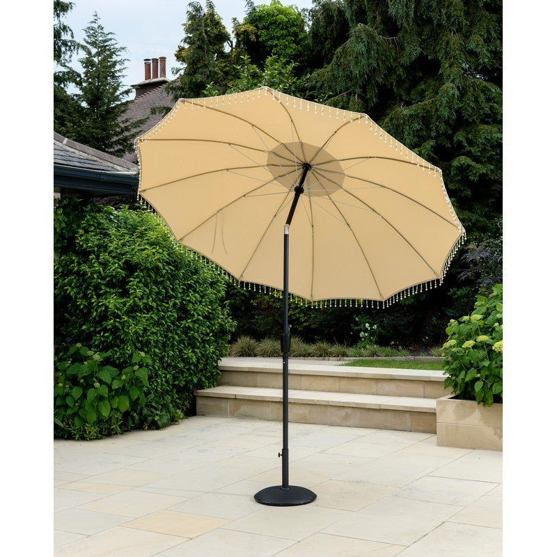 Garden Must Haves Carrousel Garden Parasol by Garden Must Haves - 2.7 x 2.7M Cream