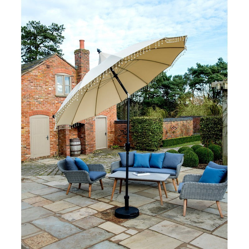 Garden Must Haves Carrousel Garden Parasol by Garden Must Haves - 2.7 x 2.7M Cream