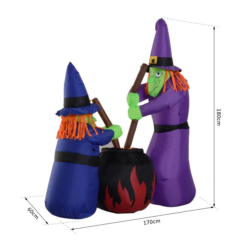 1.8H m Inflatable Witches Halloween Decoration