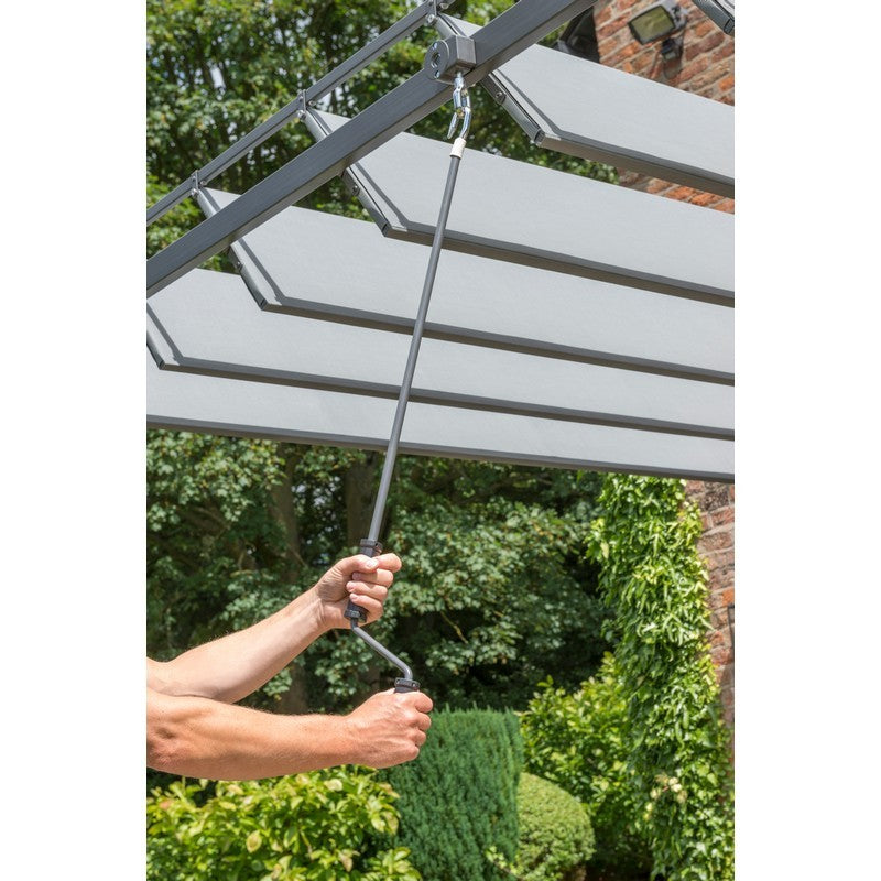 Garden Must Haves Pandora 3.6 x 3M Garden Pergola by Garden Must Haves Retractable Grey