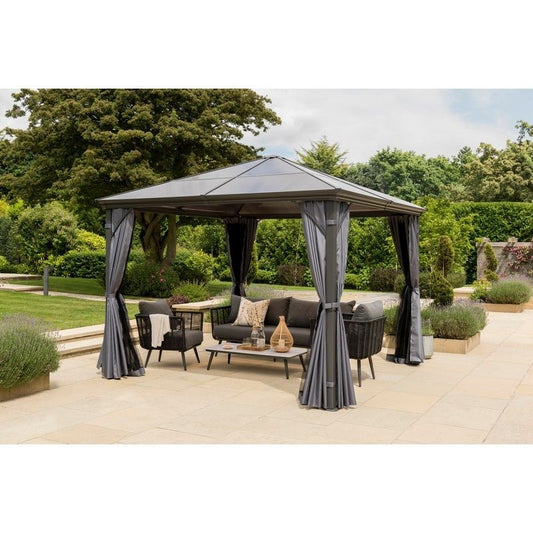 Garden Must Haves Runcton Garden Gazebo by Garden Must Haves with a 3 x 3M Grey Canopy