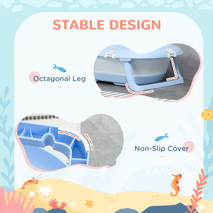 Baby Bathtub With Non-slip Support Legs Blue by Zonekiz