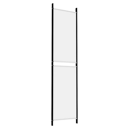 3-Panel Room Divider White 150x200 cm Fabric