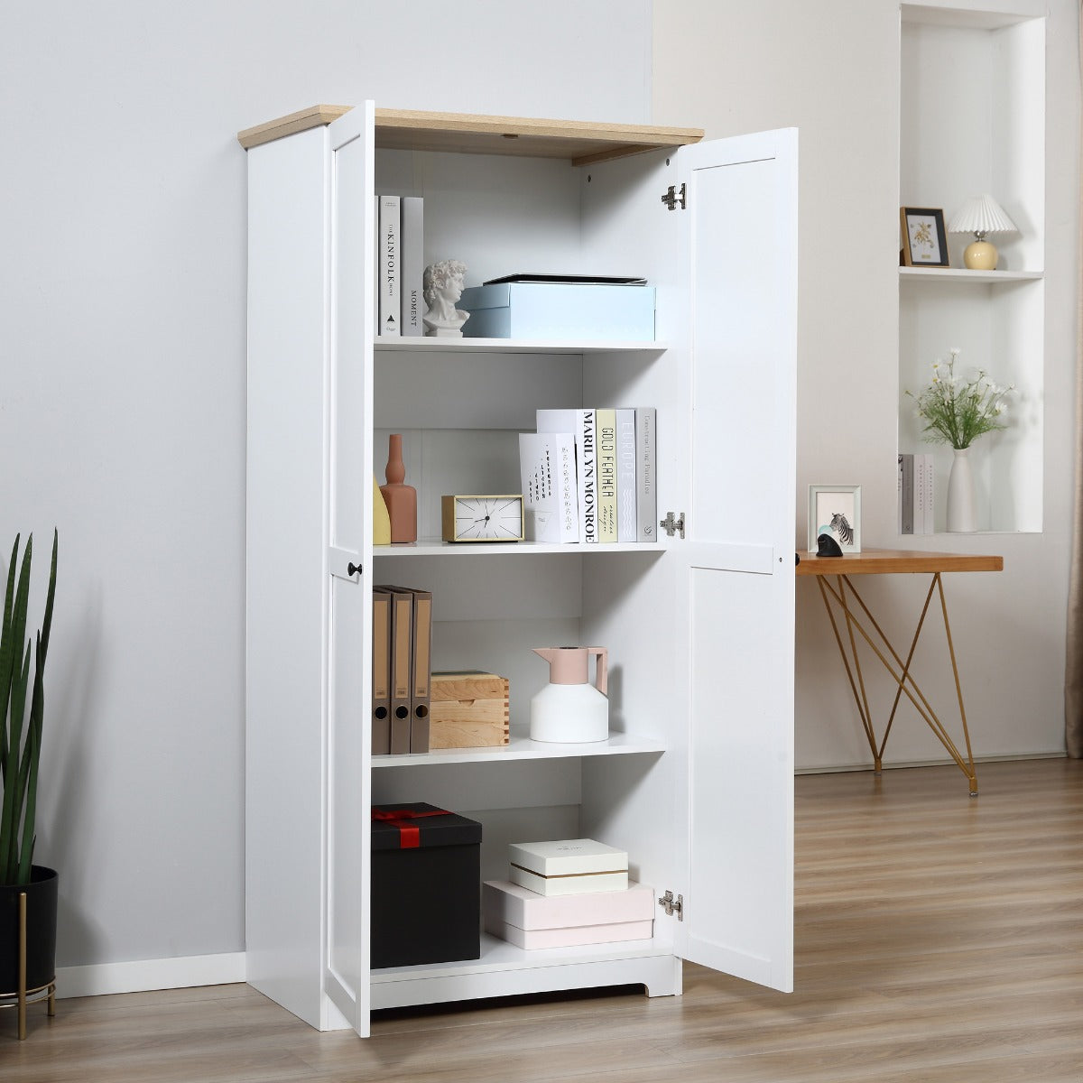 172cm Wooden Kitchen Storage Cabinet