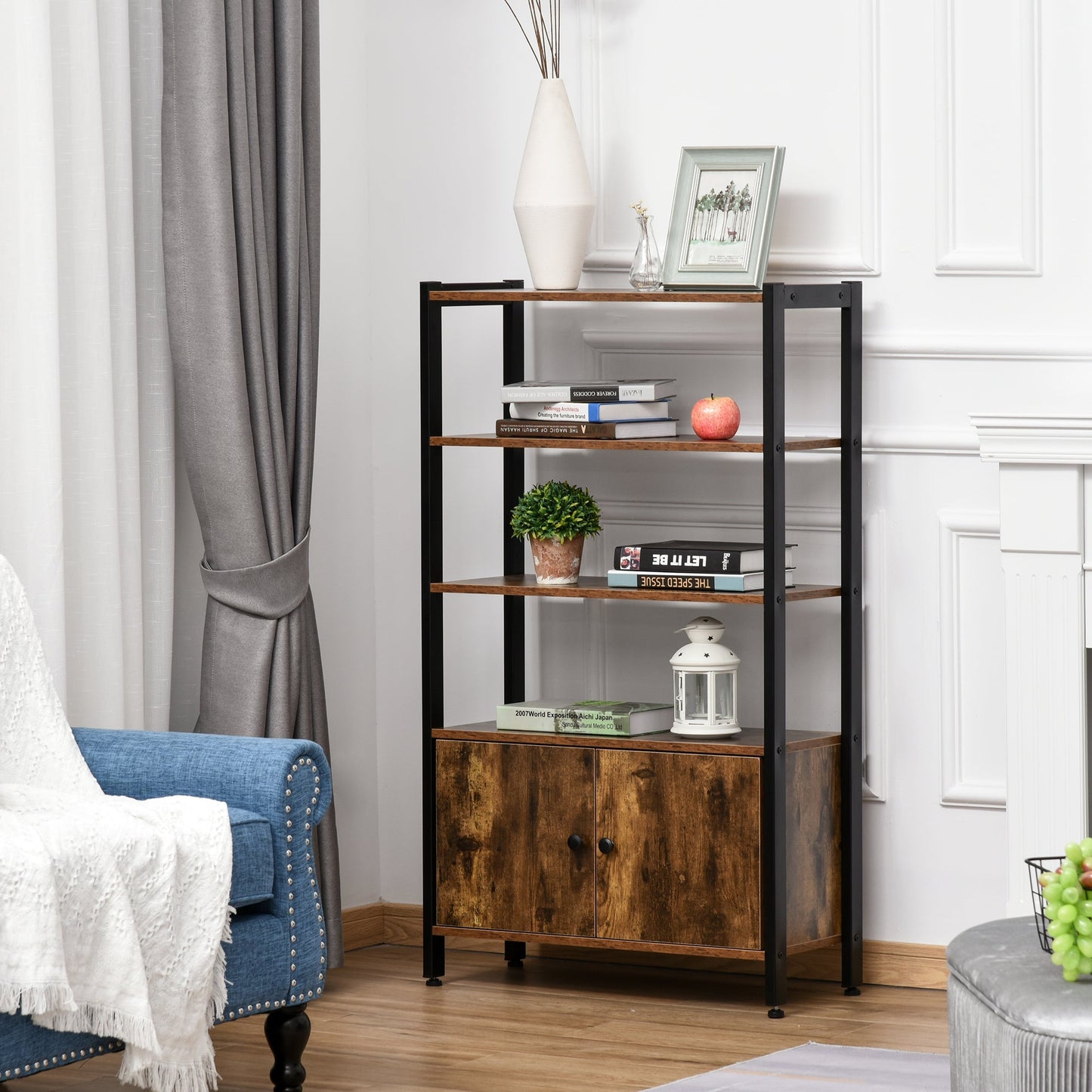 Industrial-Style Shelving Unit