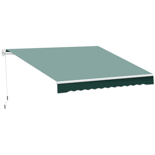 Outsunny Outsunny Manual Retractable Awning 2.5X2 M-Dark Green