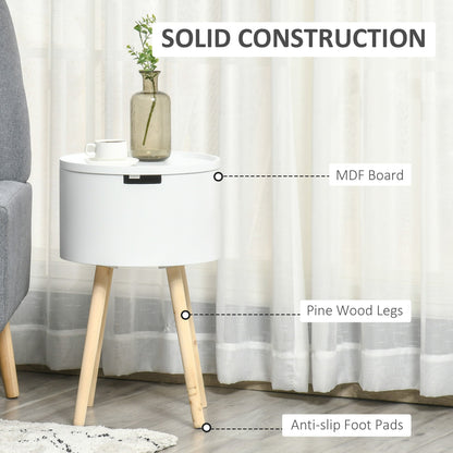 Modern Side Table with Hidden Storage Space