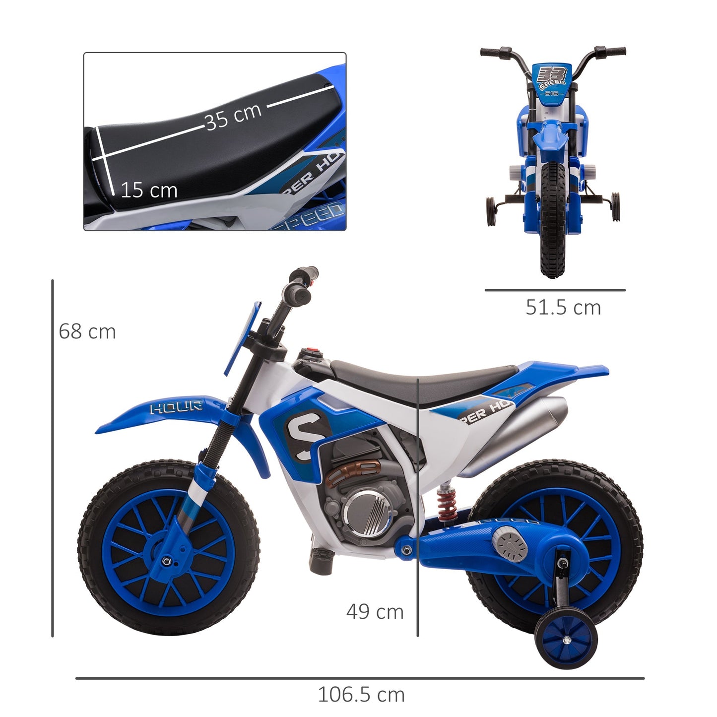 12V Kids Electric Motorcycle Ride-On