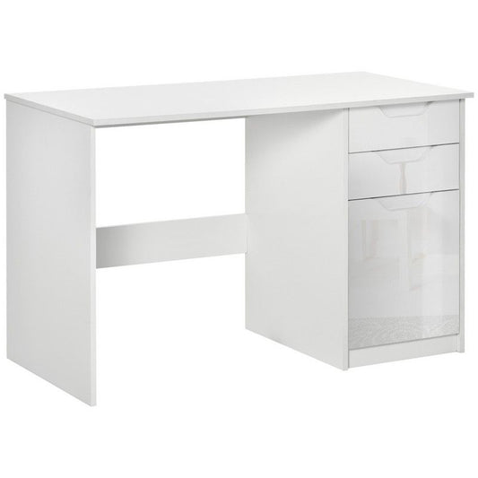 Homcom Homcom High Gloss Computer Desk with Drawers