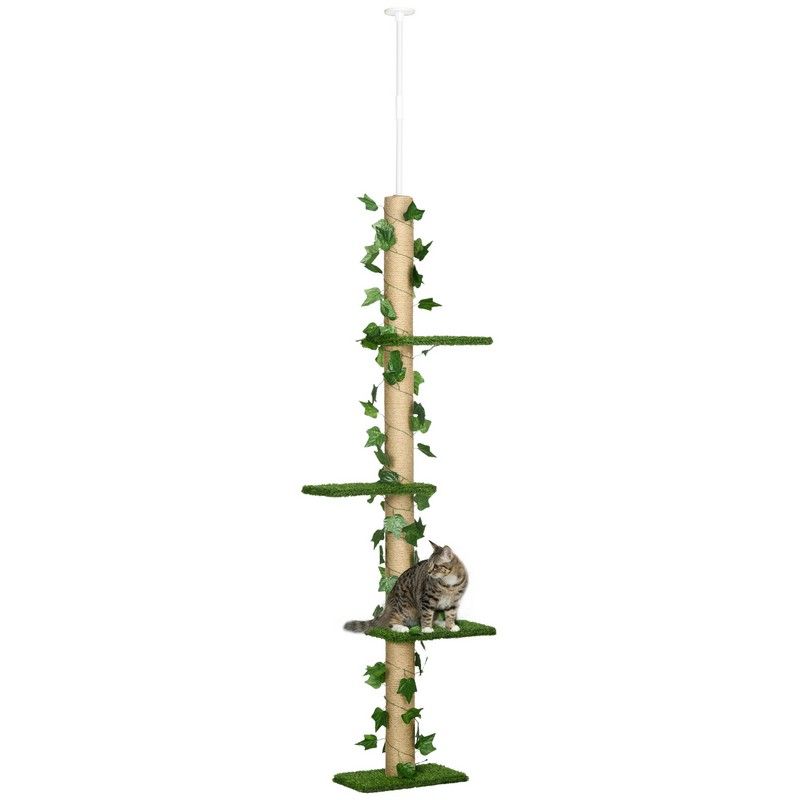 PawHut PawHut 242cm Adjustable Floor-To-Ceiling Cat Tree