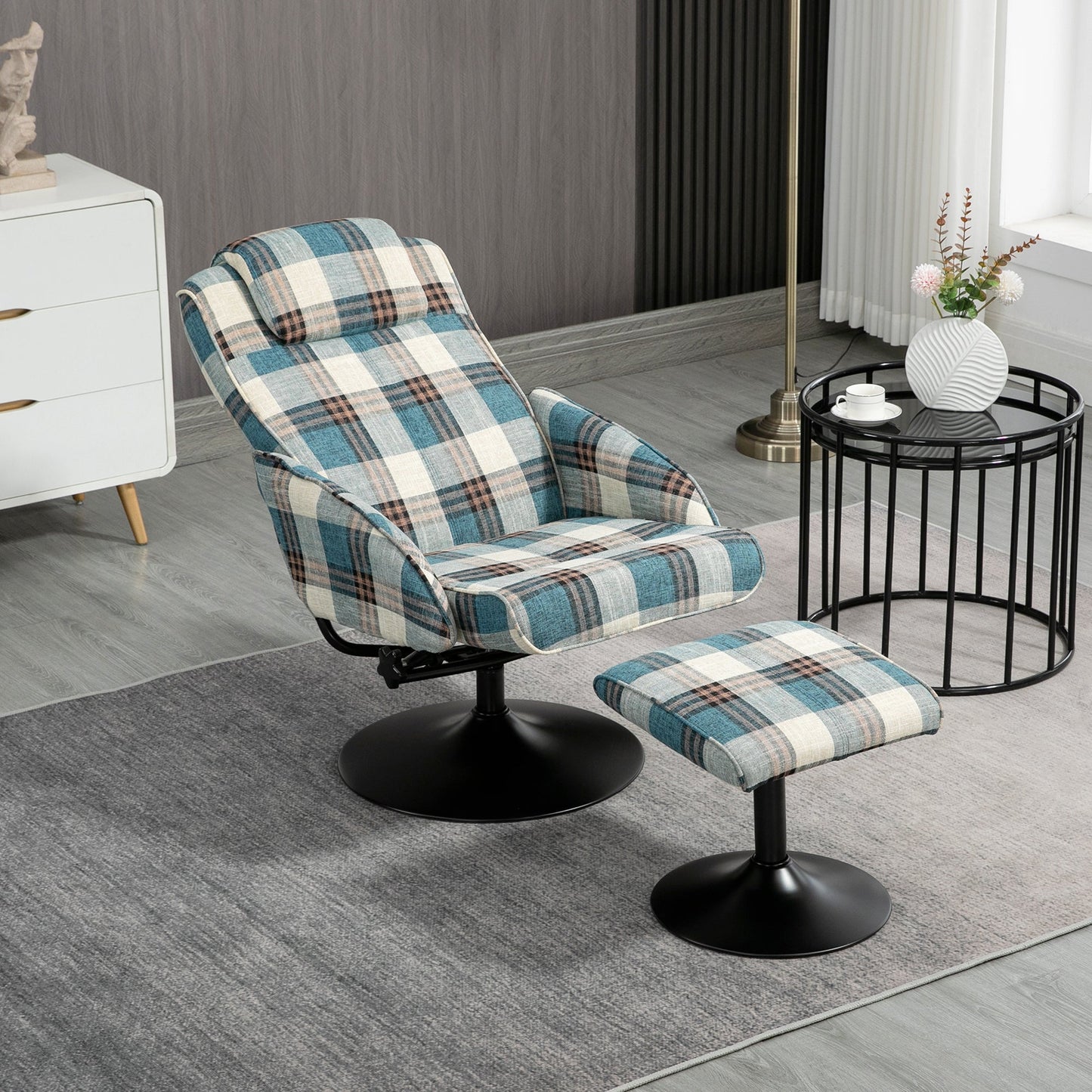 Recliner Chair and Footstool