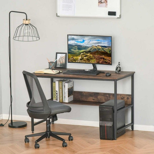 Homcom Homcom Computer Desk With Storage Shelf