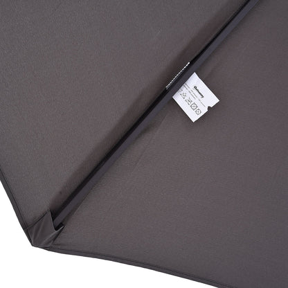 4.6m Garden Parasol Double-Sided Sun Umbrella Patio Market Shelter Canopy Shade Outdoor Grey