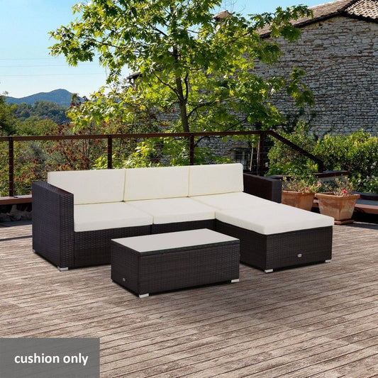 Outsunny Outsunny Outdoor Cushion Pad Set For Rattan Furniture