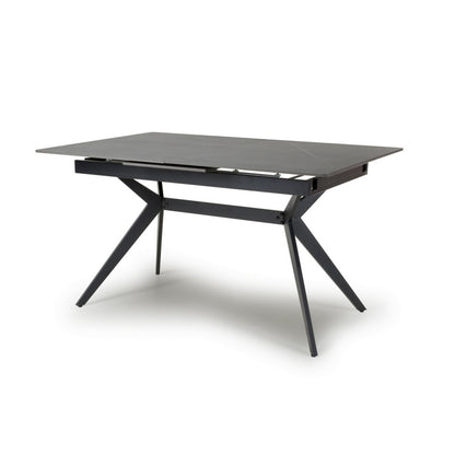 Shankar Industrial Dining Table Metal & Ceramic Grey - Extendable 140-180cm