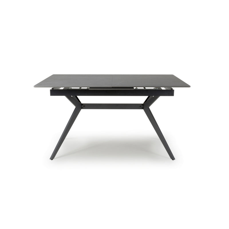 Shankar Industrial Dining Table Metal & Ceramic Grey - Extendable 140-180cm