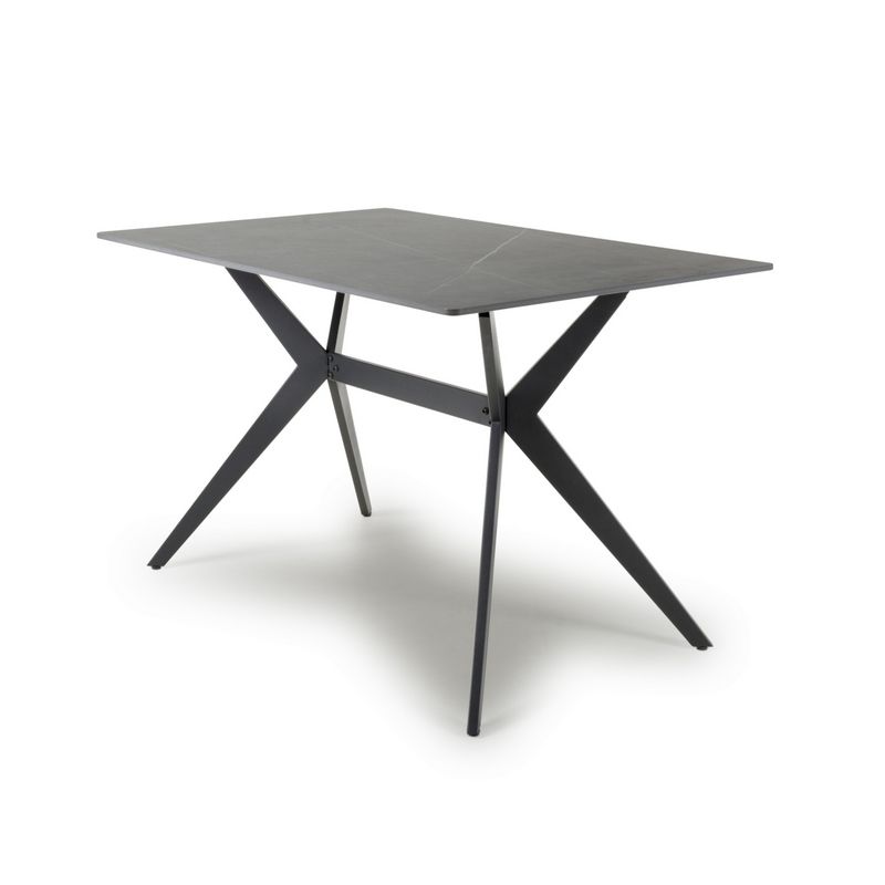 Shankar Industrial Dining Table Metal & Ceramic Grey - 120cm