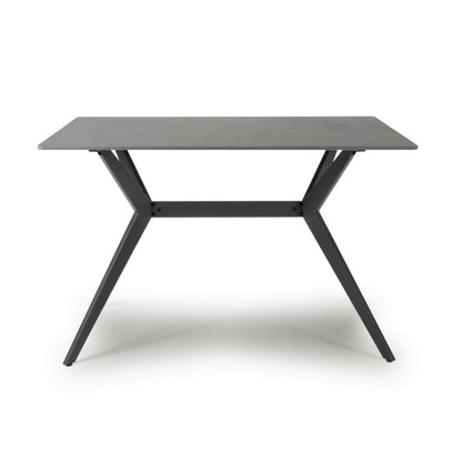 Shankar Industrial Dining Table Metal & Ceramic Grey - 120cm