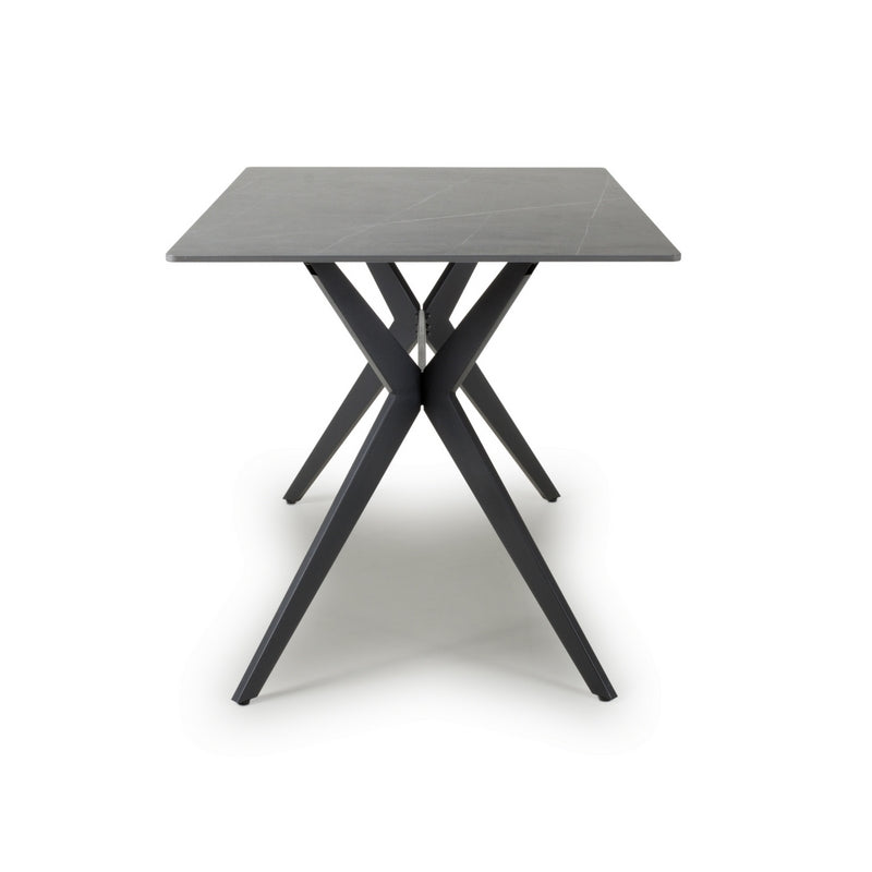 Shankar Industrial Dining Table Metal & Ceramic Grey - 120cm