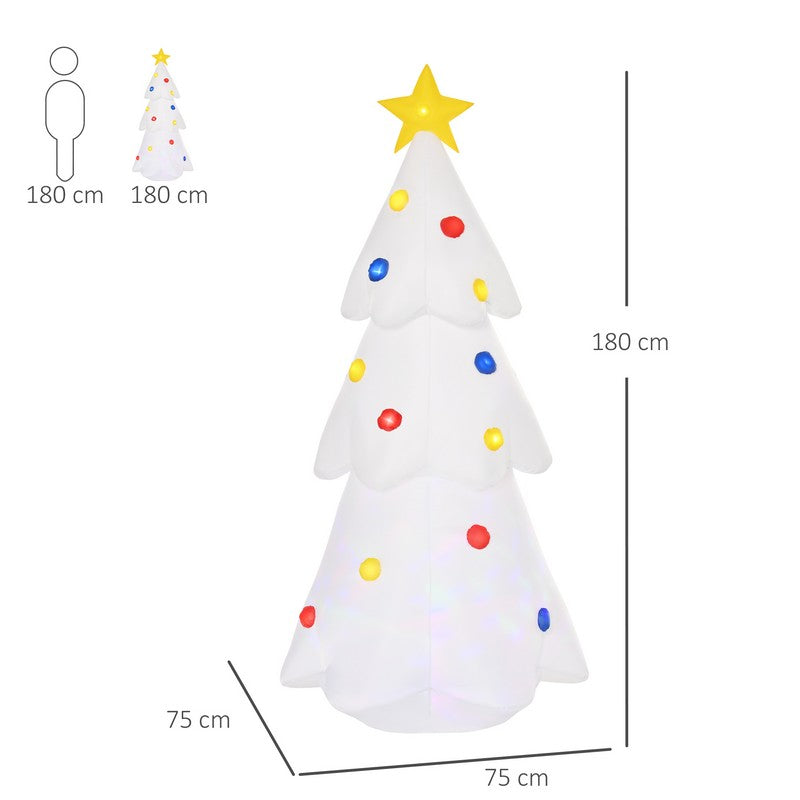 6 Foot Christmas Inflatable Tree LED Lighted for Home Indoor Outdoor Decoration White