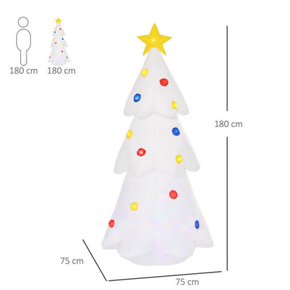 6 Foot Christmas Inflatable Tree LED Lighted for Home Indoor Outdoor Decoration White