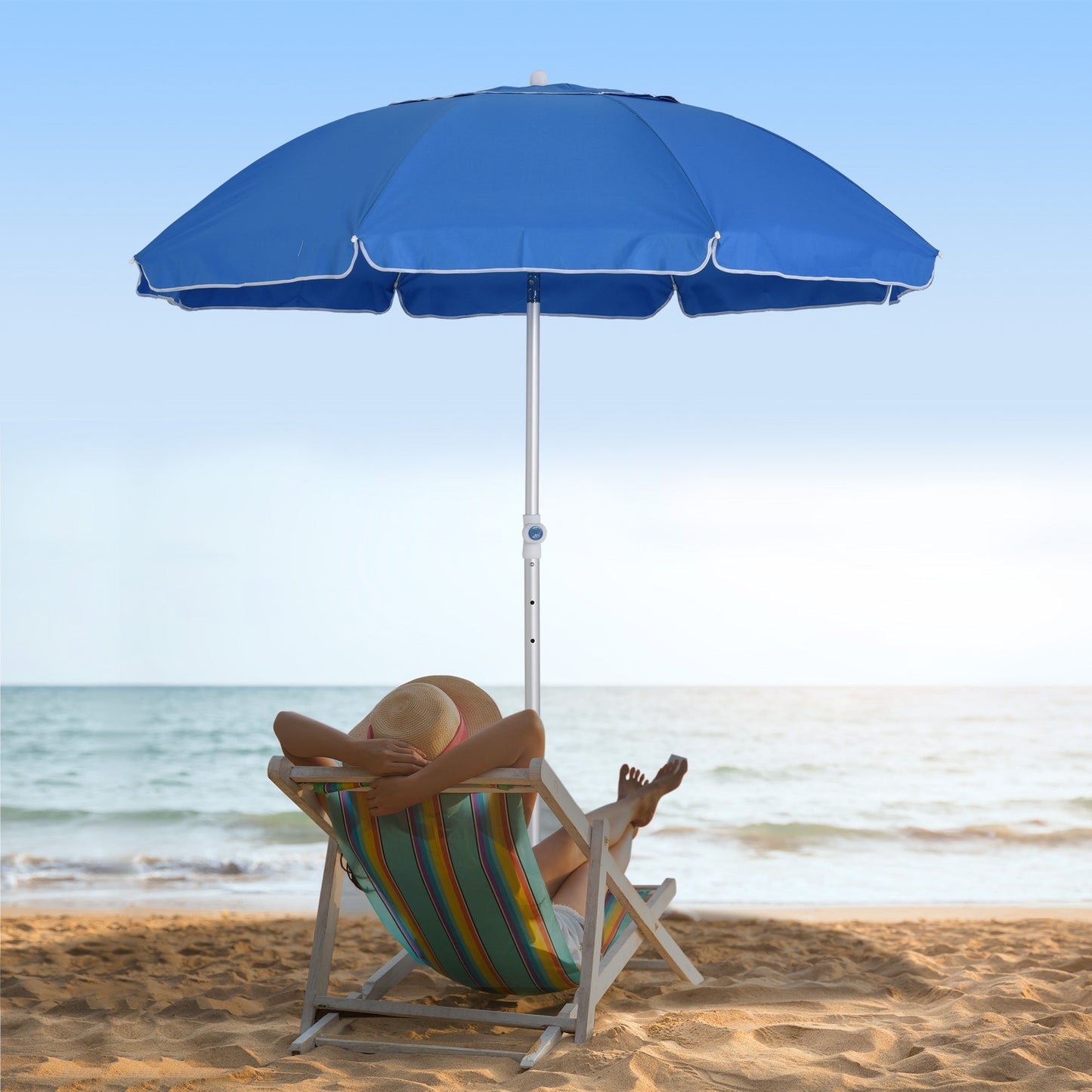 2m Arced Beach Umbrella