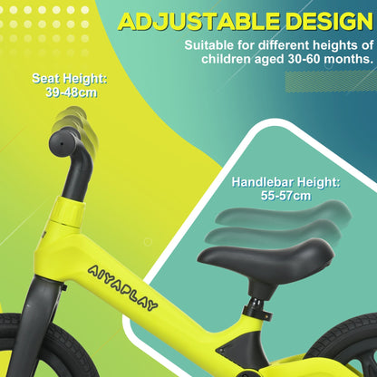 Balance Bike With Adjustable Seat 30 To 60 Months Green by Aiyaplay