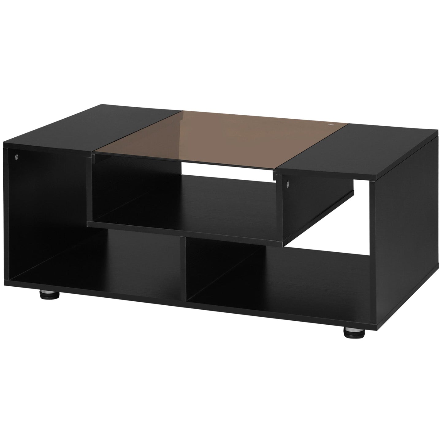 Modern Coffee Table with Tempered Glass Top