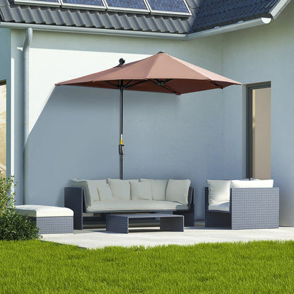 2m Half-Cut Garden Parasol